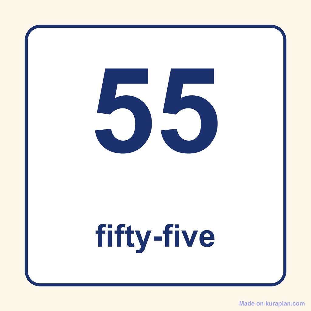Number Word — 55 (Fifty-Five)