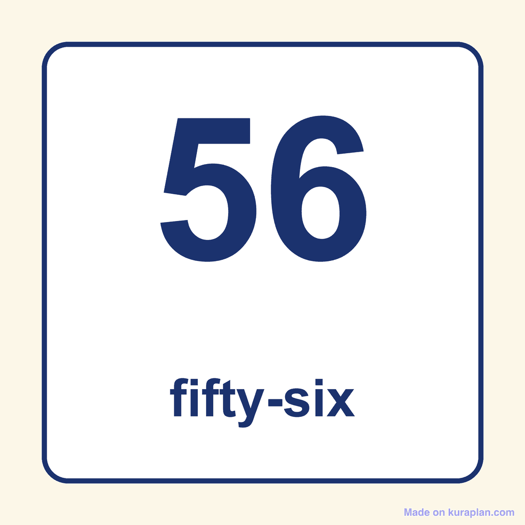 Number Word — 56 (Fifty-Six)