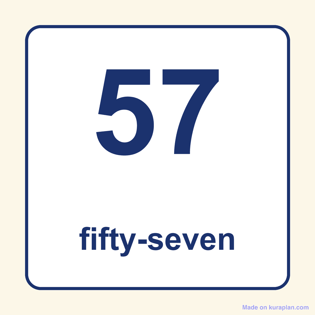 Number Word — 57 (Fifty-Seven)
