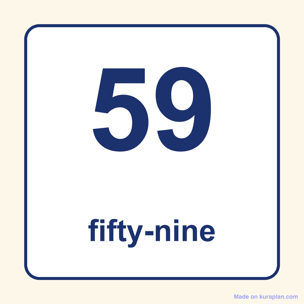 Number Word — 59 (Fifty-Nine)