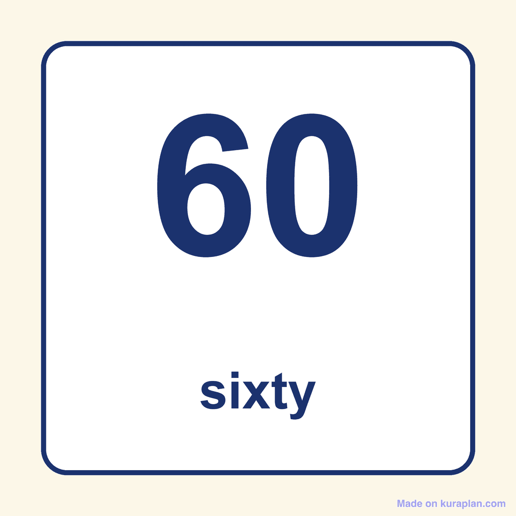 Number Word — 60 (Sixty)