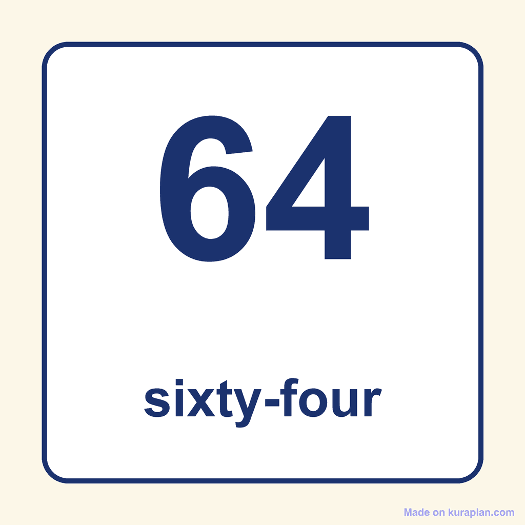 Number Word — 64 (Sixty-Four)