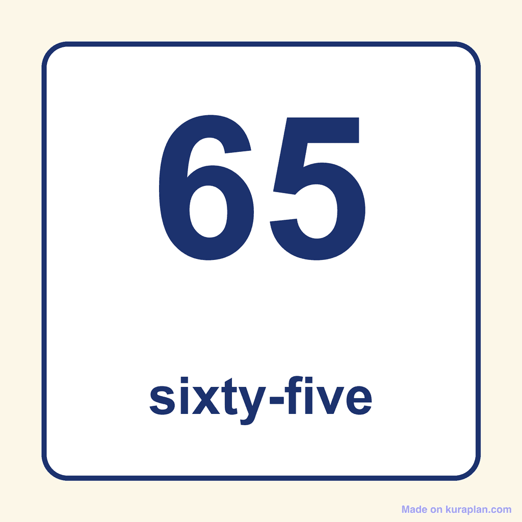 Number Word — 65 (Sixty-Five)