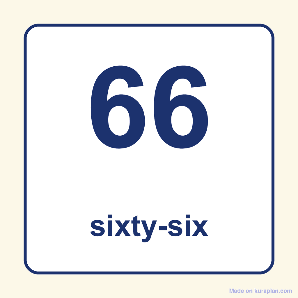 Number Word — 66 (Sixty-Six)