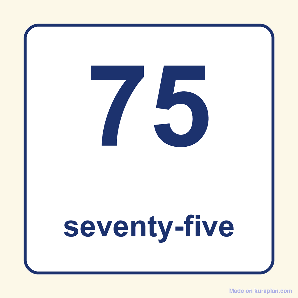Number Word — 75 (Seventy-Five)