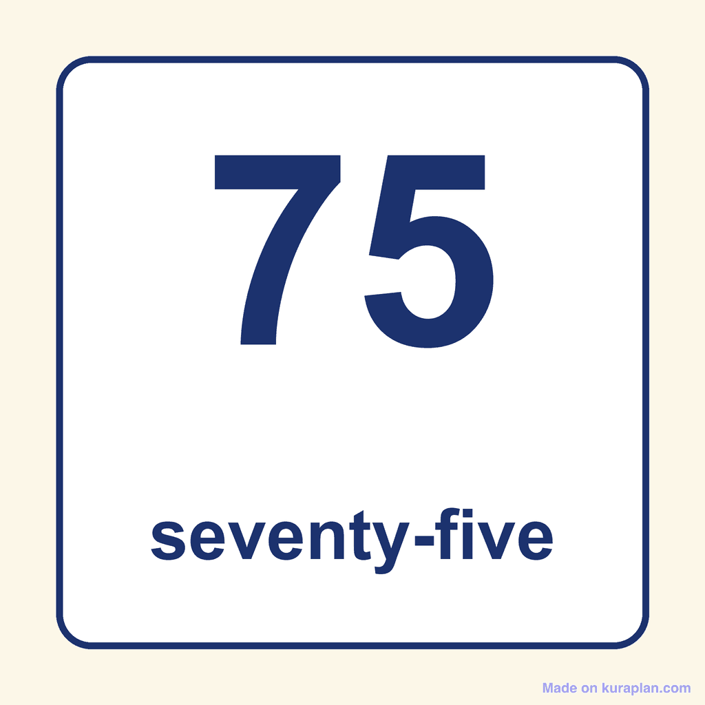 Number Word — 75 (Seventy-Five)