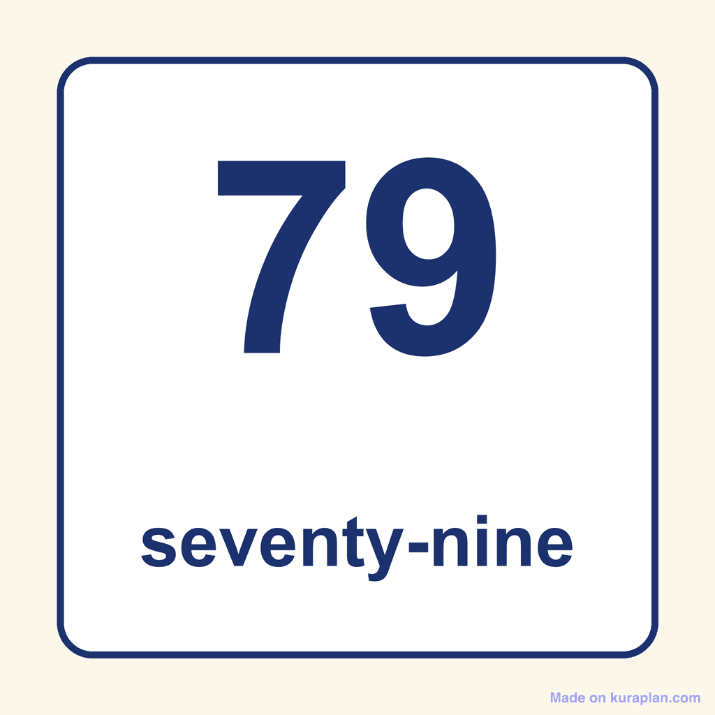 Number Word — 79 (Seventy-Nine)