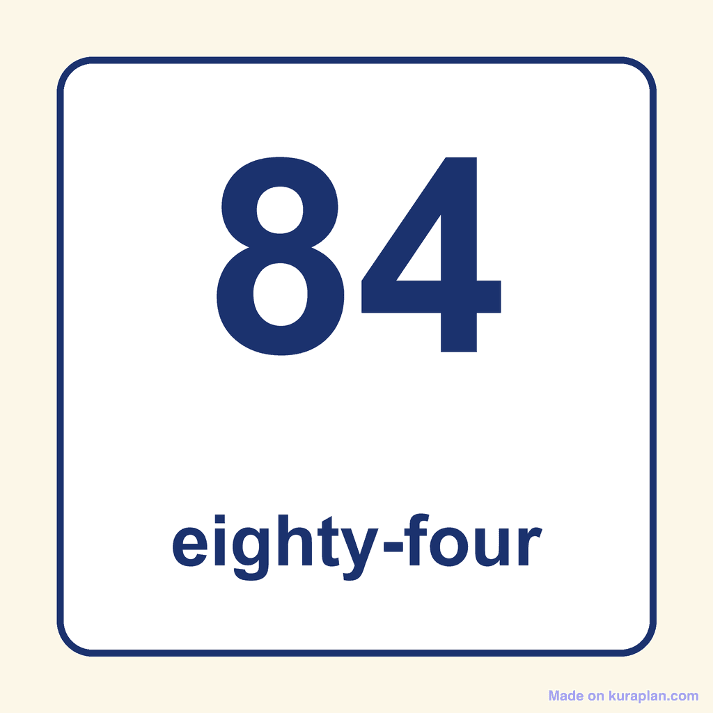 Number Word — 84 (Eighty-Four)