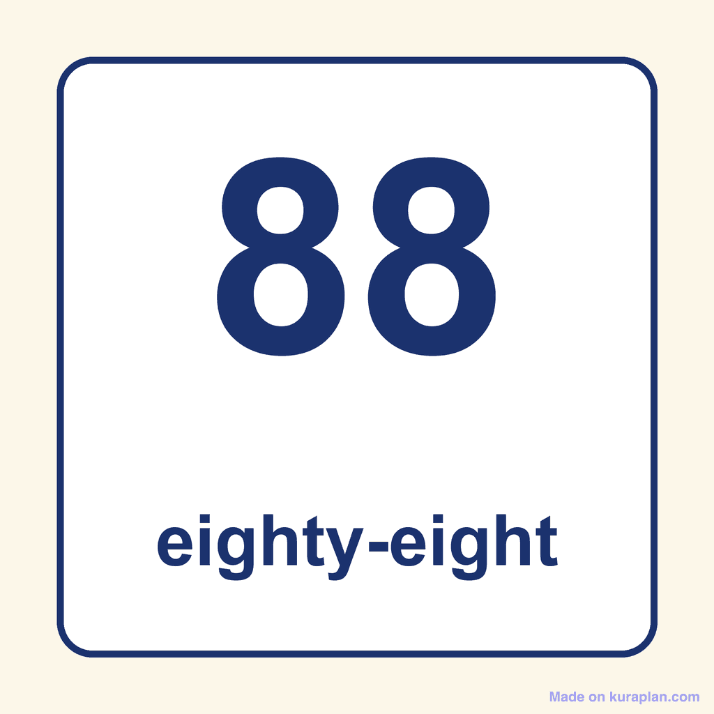 Number Word — 88 (Eighty-Eight)
