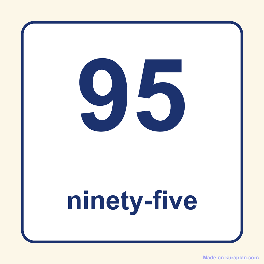 Number Word — 95 (Ninety-Five)