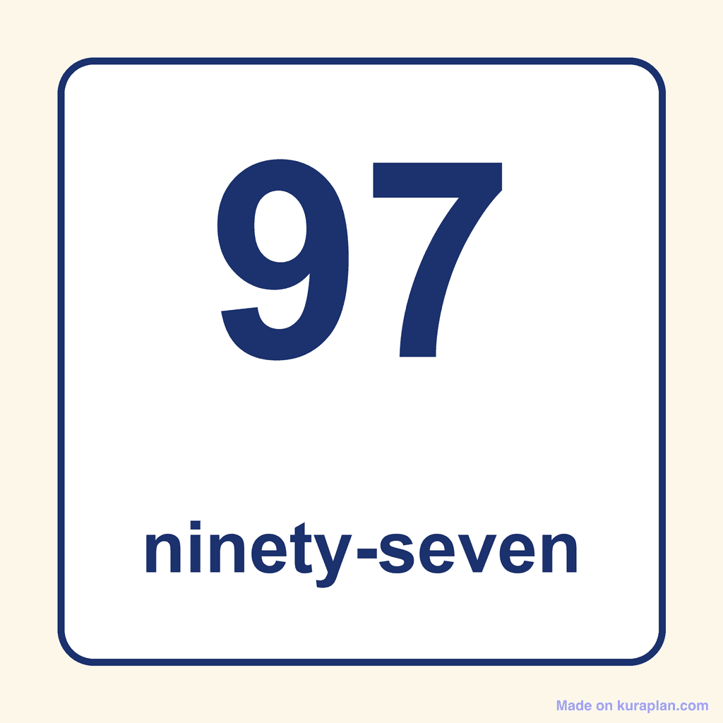 Number Word — 97 (Ninety-Seven)