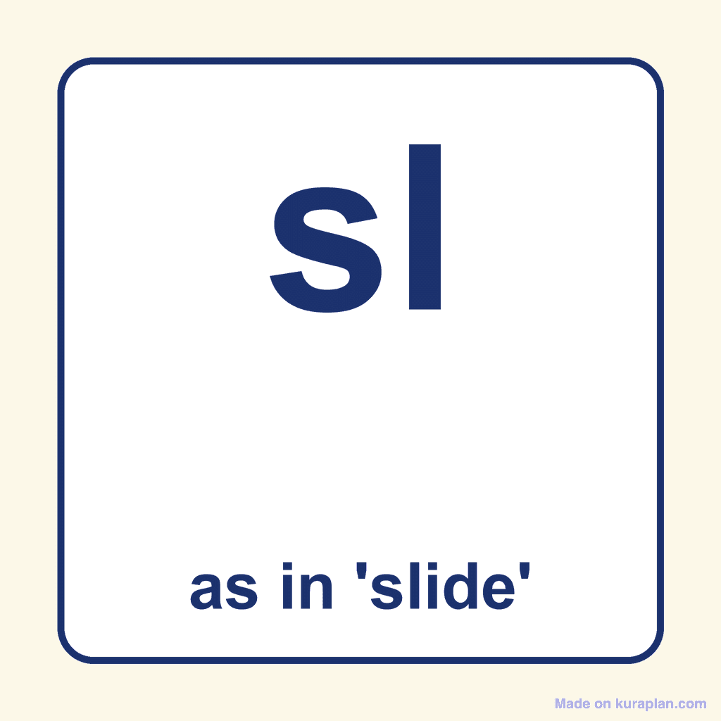 Phonics Blend — 'sl' as in slide
