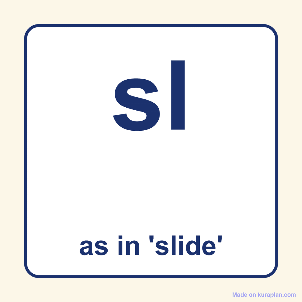 Phonics Blend — 'sl' as in slide