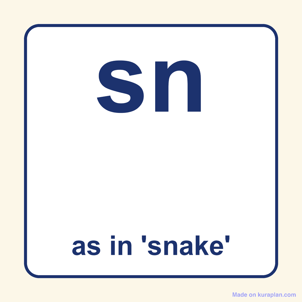 Phonics Blend — 'sn' as in snake