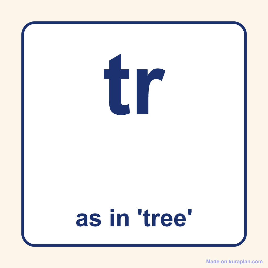 Phonics Blend — 'tr' as in tree