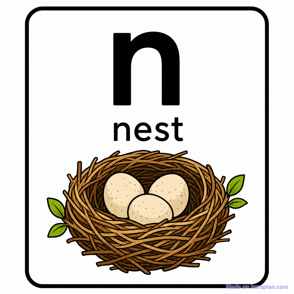Phonics Sound "n" — nest