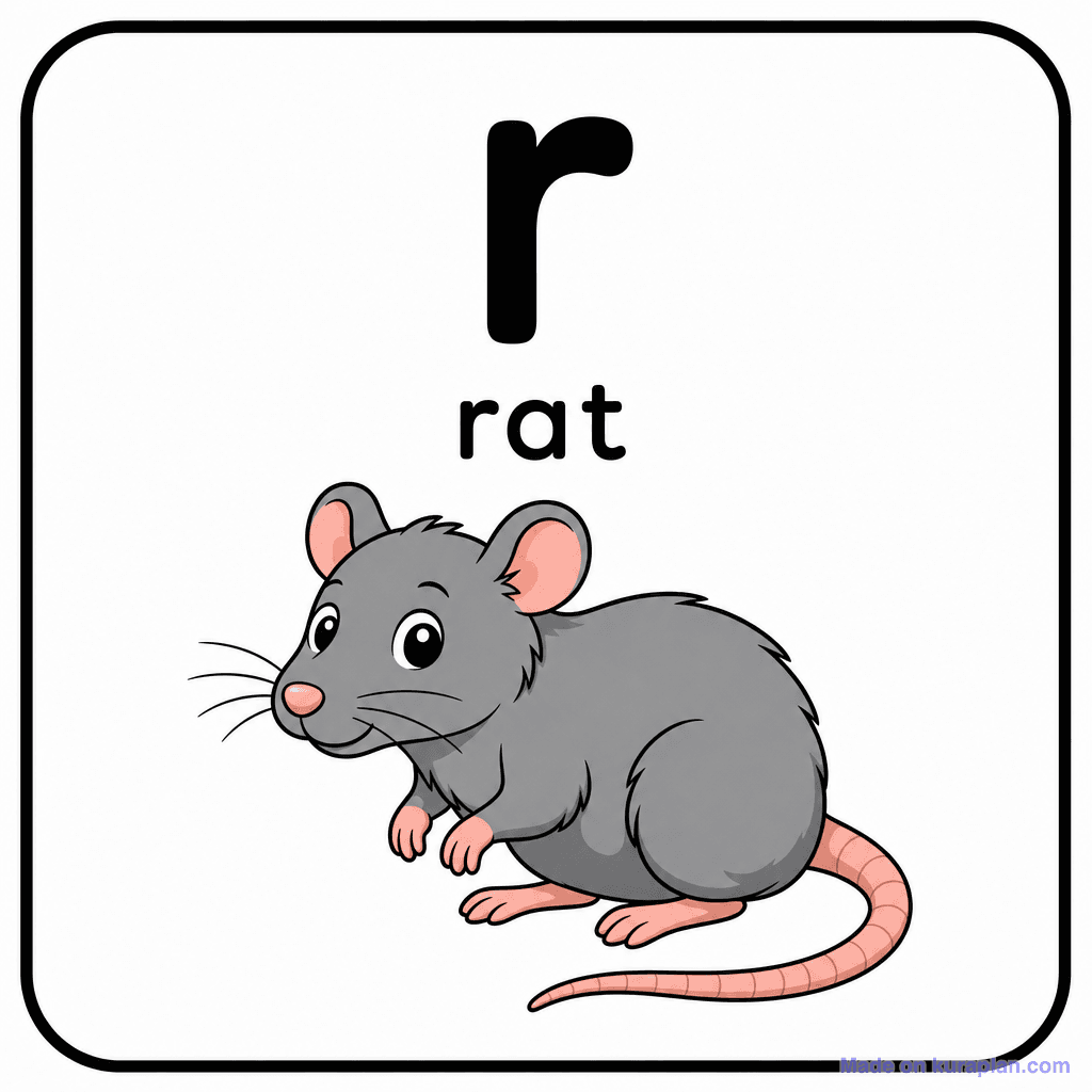 Phonics Sound "r" — rat