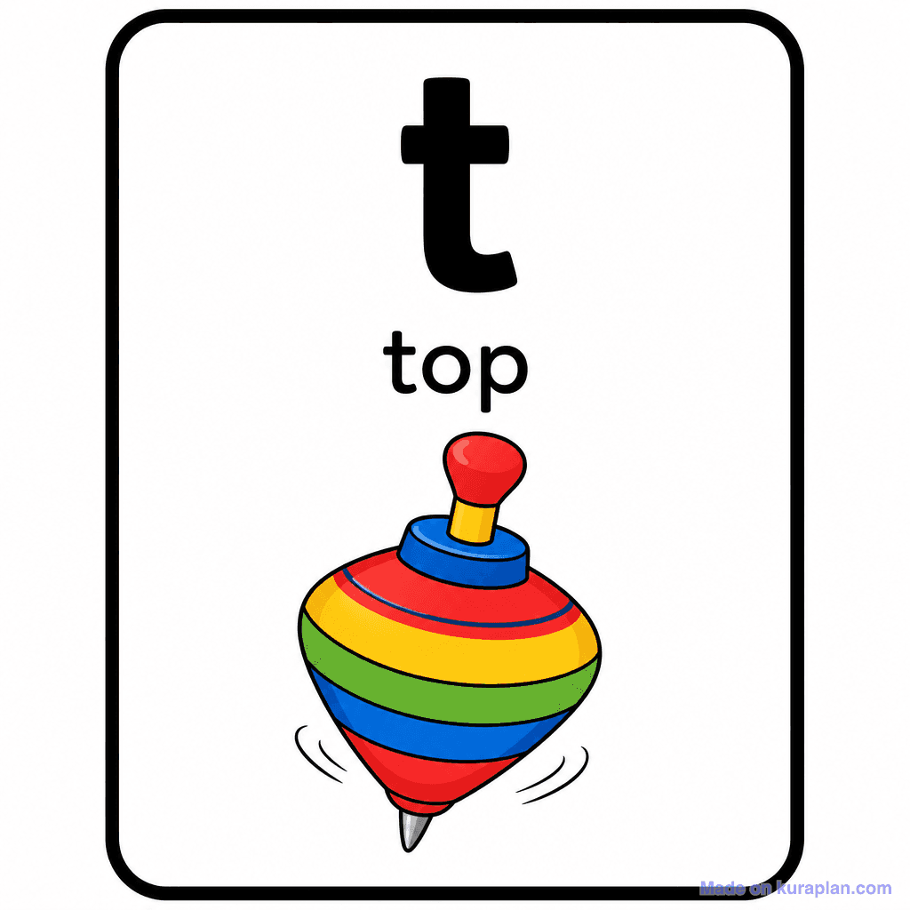 Phonics Sound "t" — top