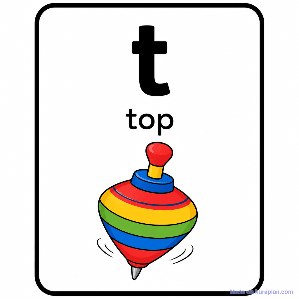 Phonics Sound "t" — top