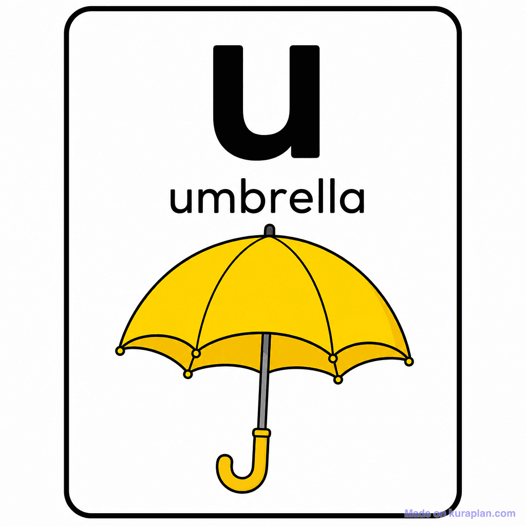 Phonics Sound "u" — umbrella