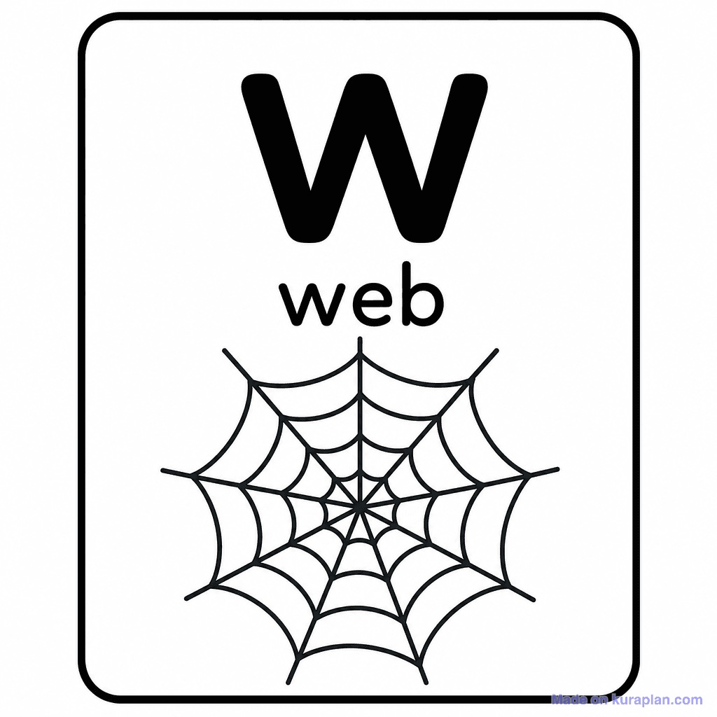 Phonics Sound "w" — web
