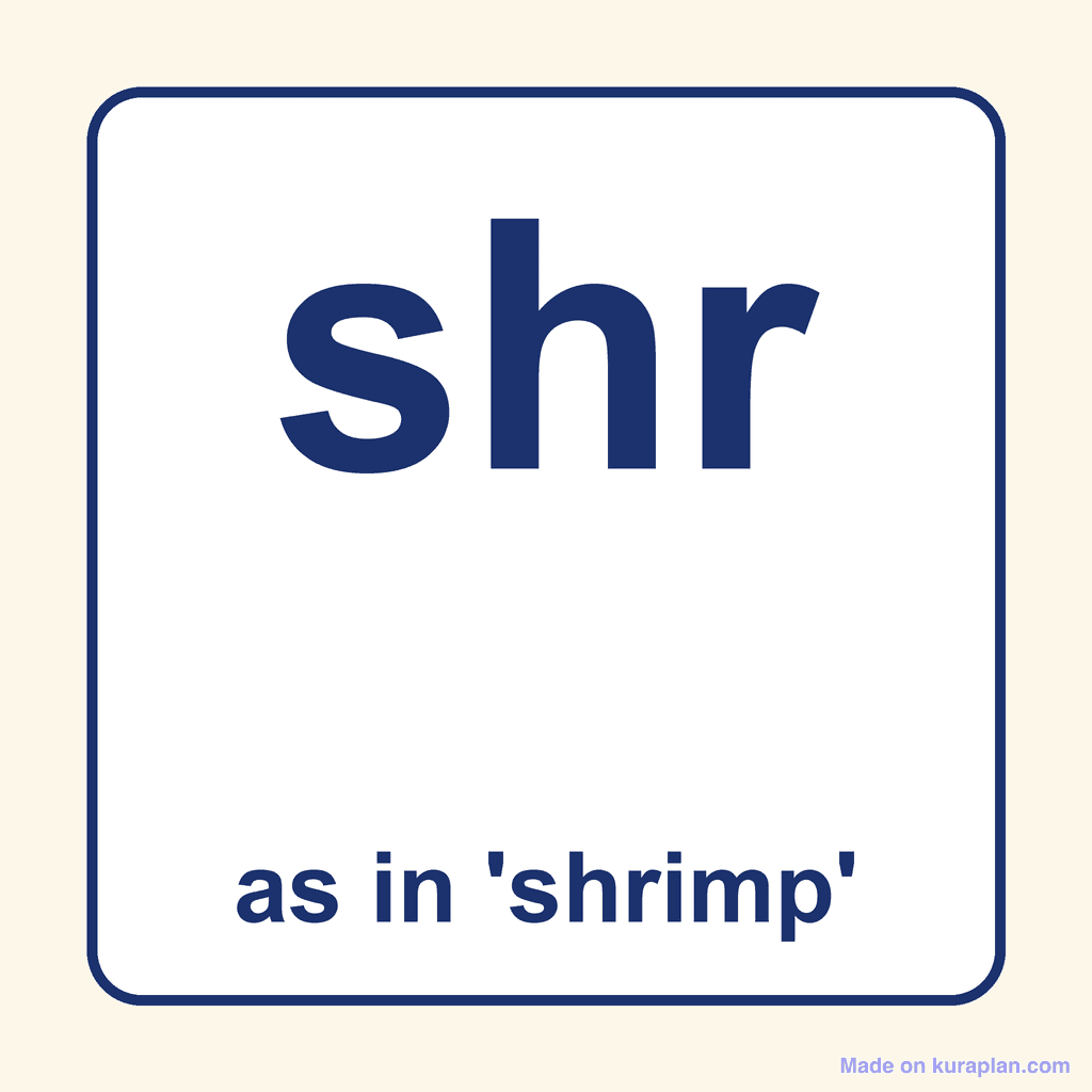 Phonics Trigraph — 'shr' as in shrimp
