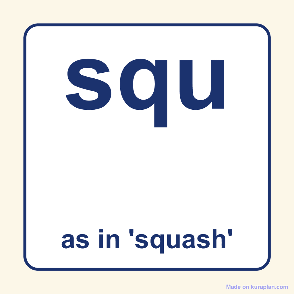 Phonics Trigraph — 'squ' as in squash