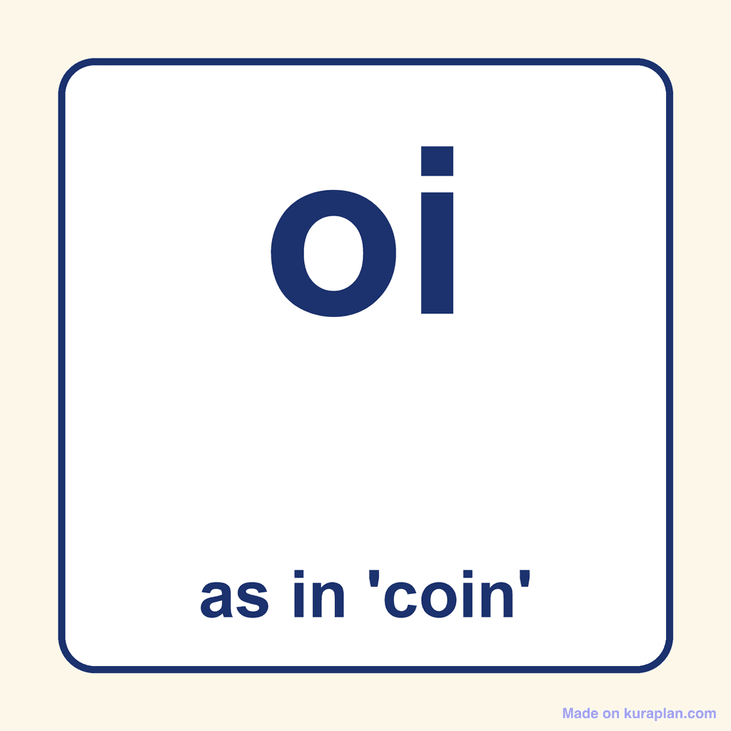 Phonics Vowel Digraph — 'oi' as in coin