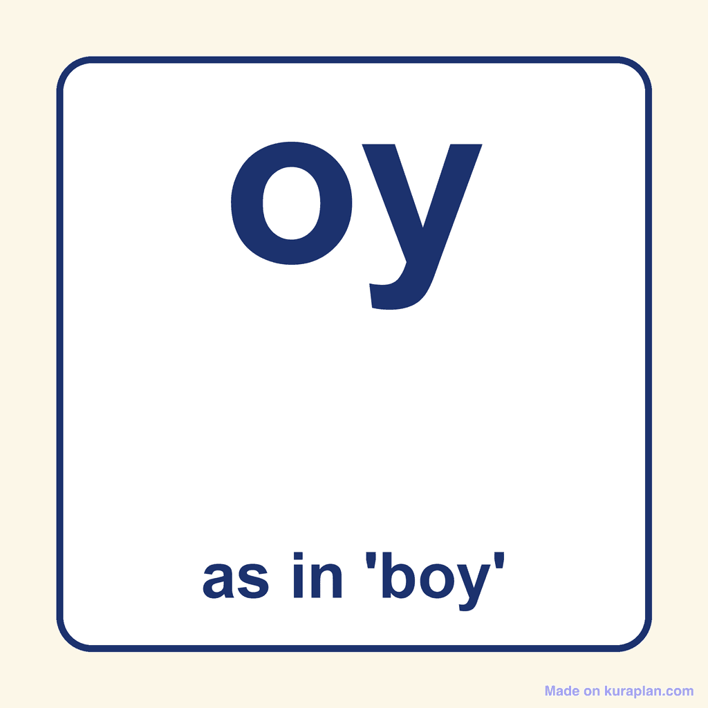 Phonics Vowel Digraph — 'oy' as in boy