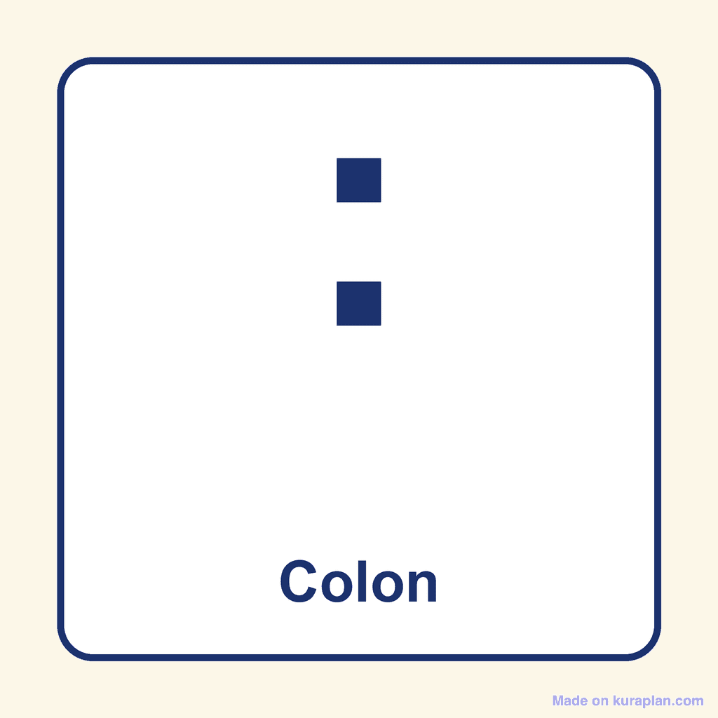 Punctuation — Colon