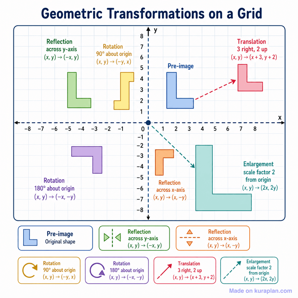 Geometric Transformations on a Grid (simple)