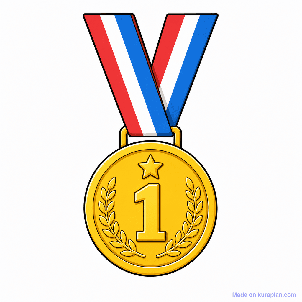Gold Medal Sticker