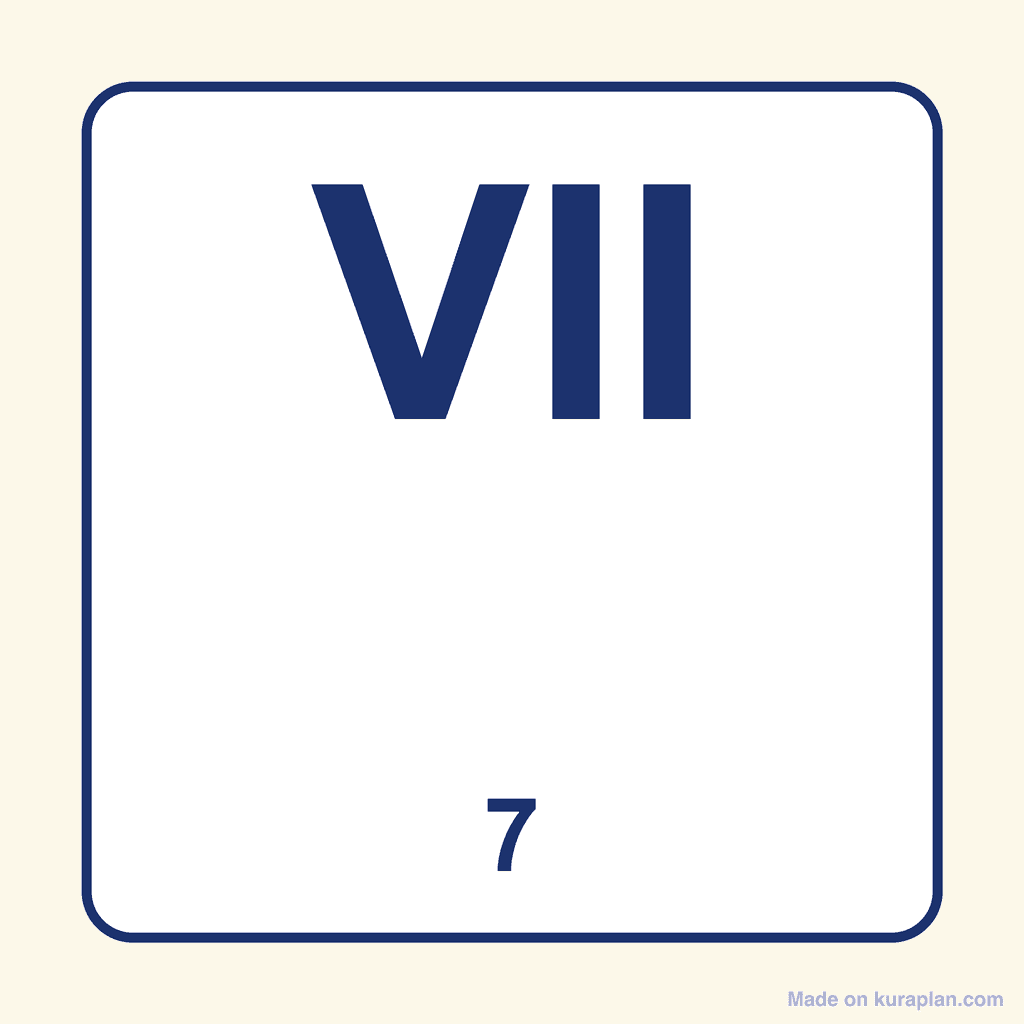 Roman Numeral — VII (7)
