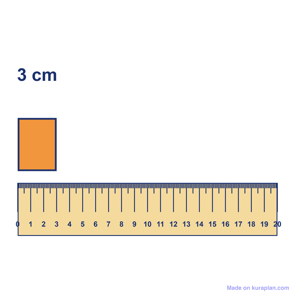 Ruler — Object Measuring 3 cm