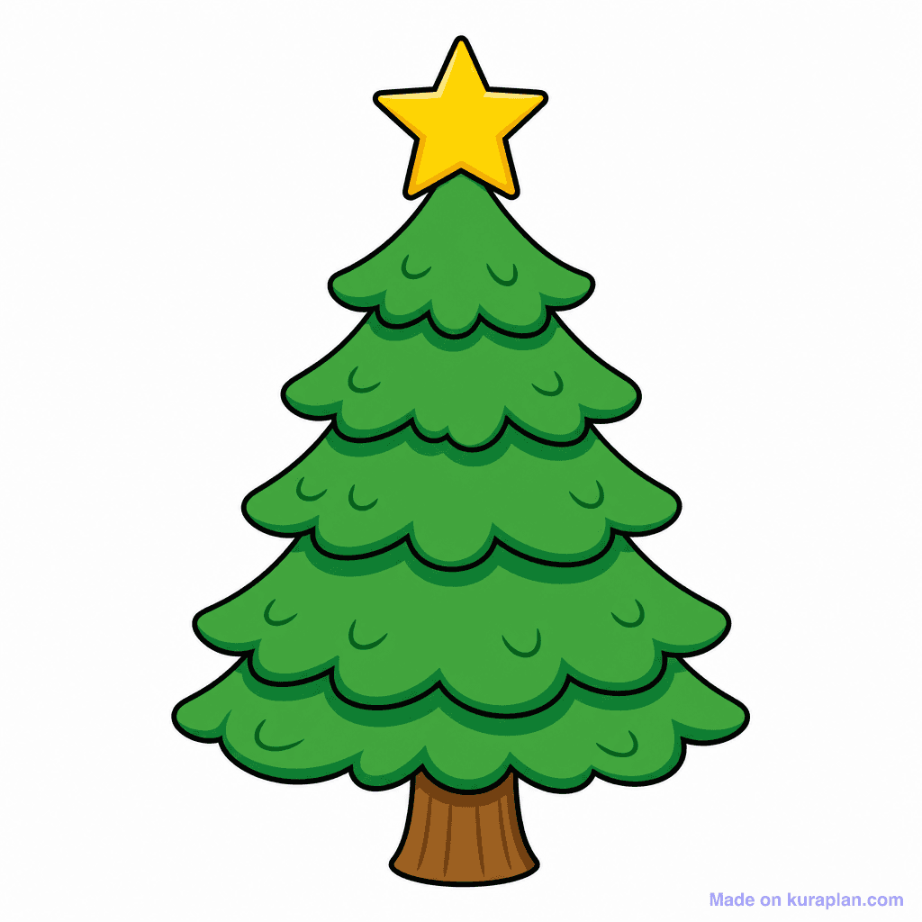 Seasonal Christmas Tree Decorated