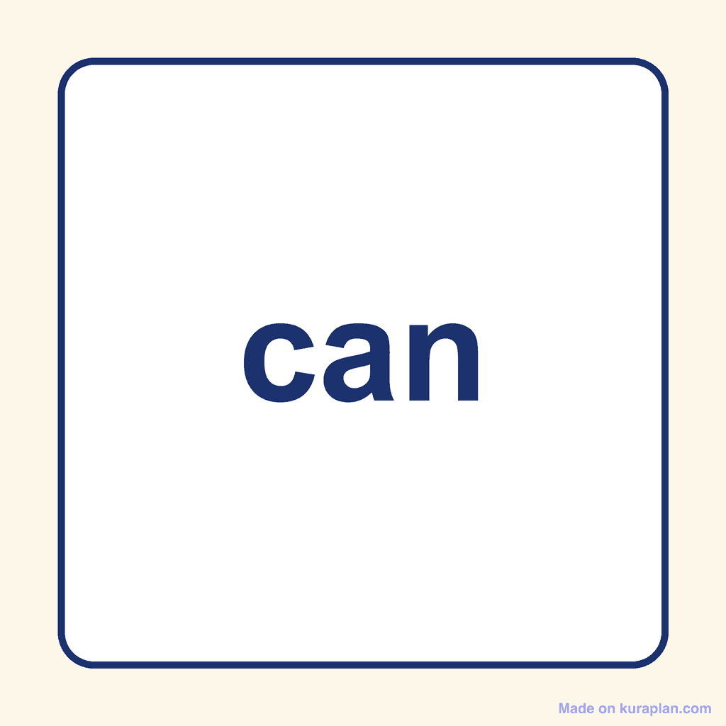 Sight Word — can