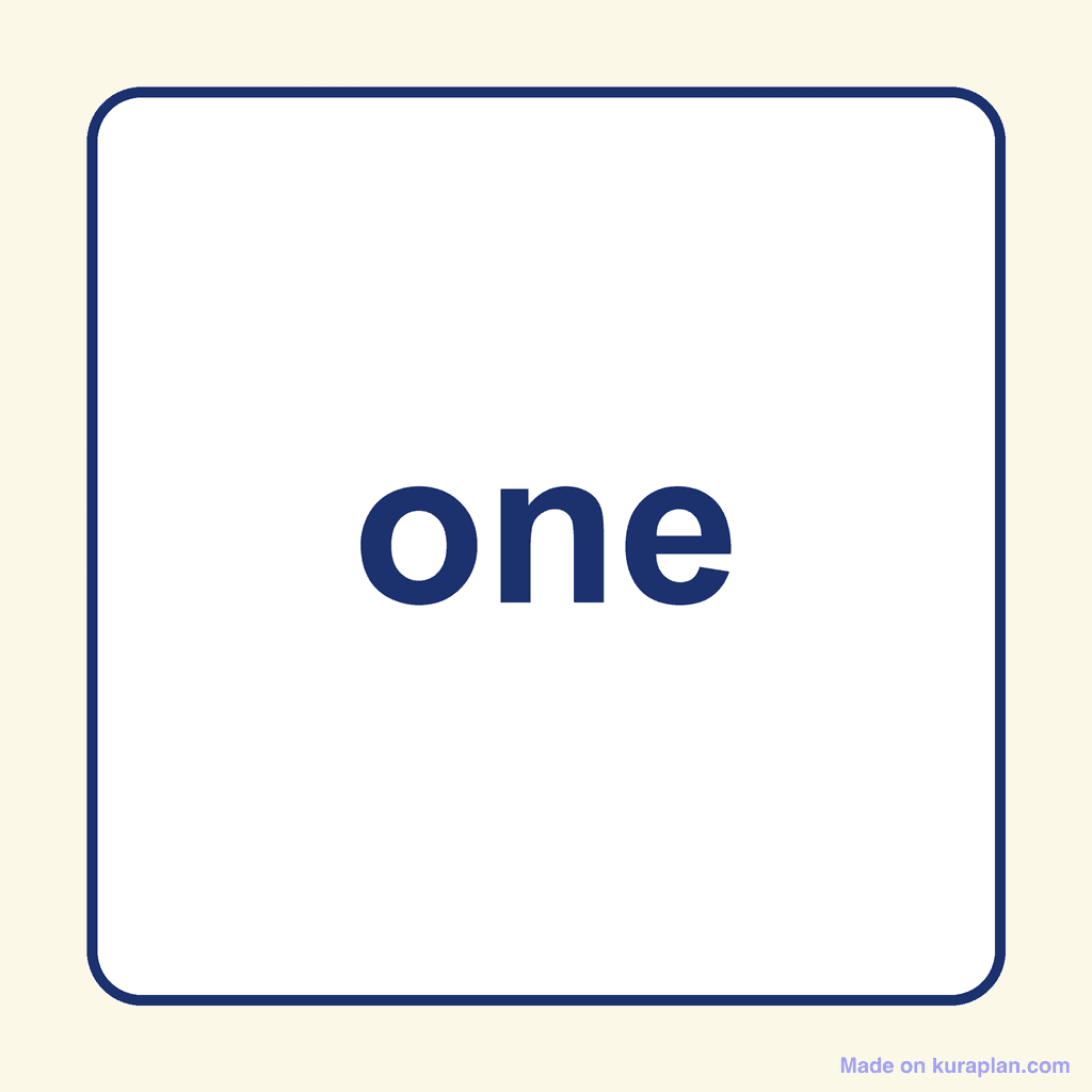 Sight Word — one