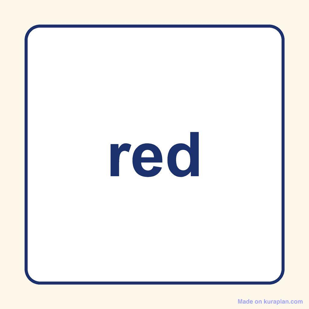Sight Word — red