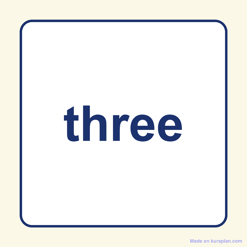 Sight Word — three
