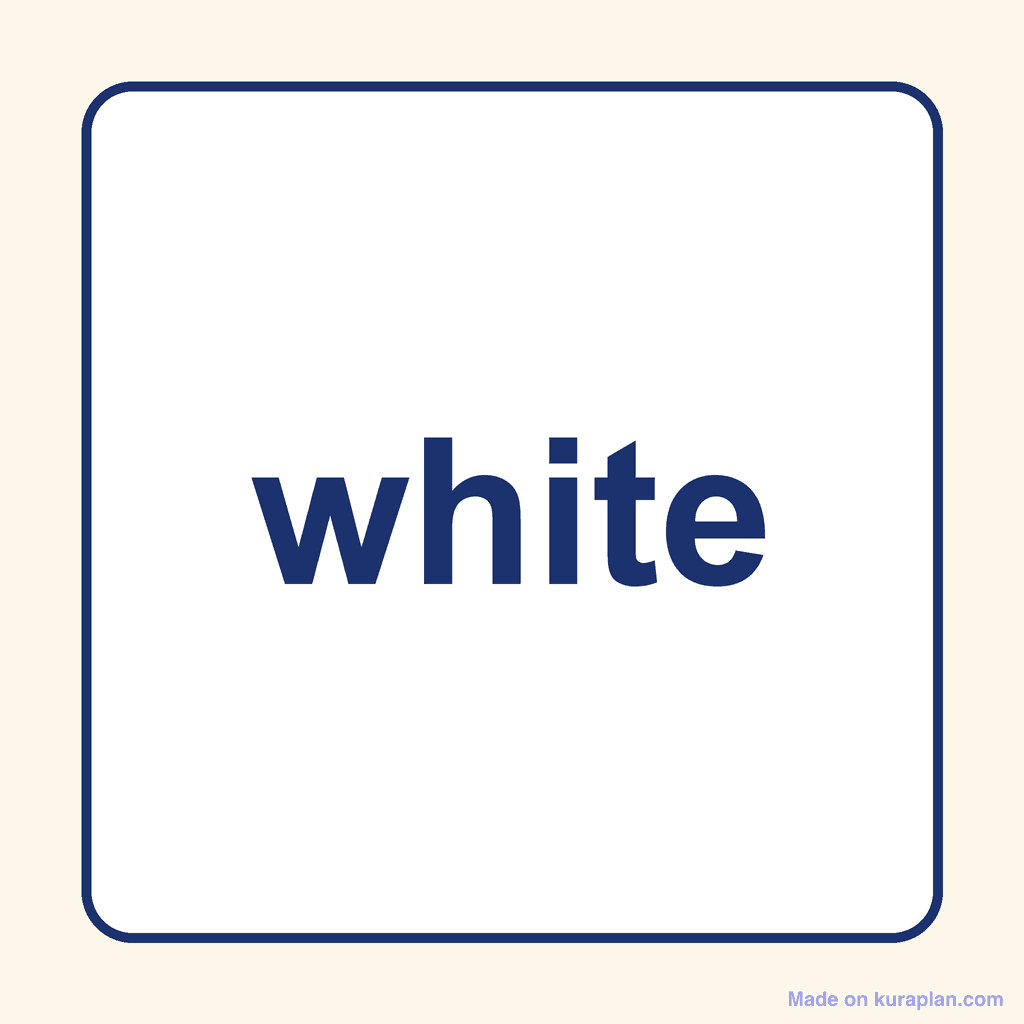 Sight Word — white