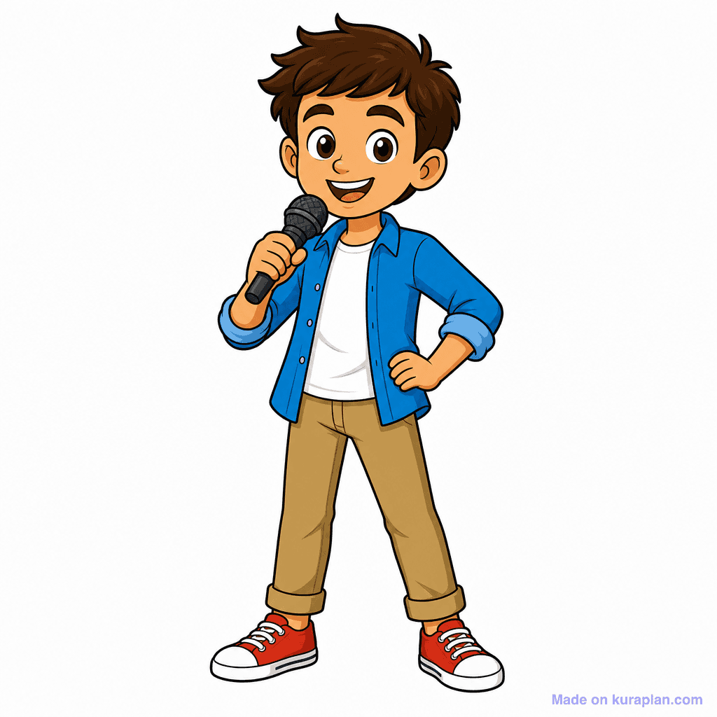 Solo Child Singing Microphone
