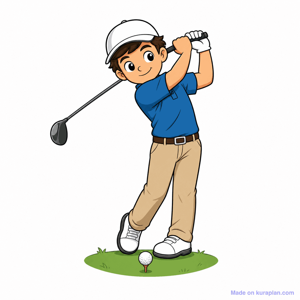 Sport Golfer Swinging