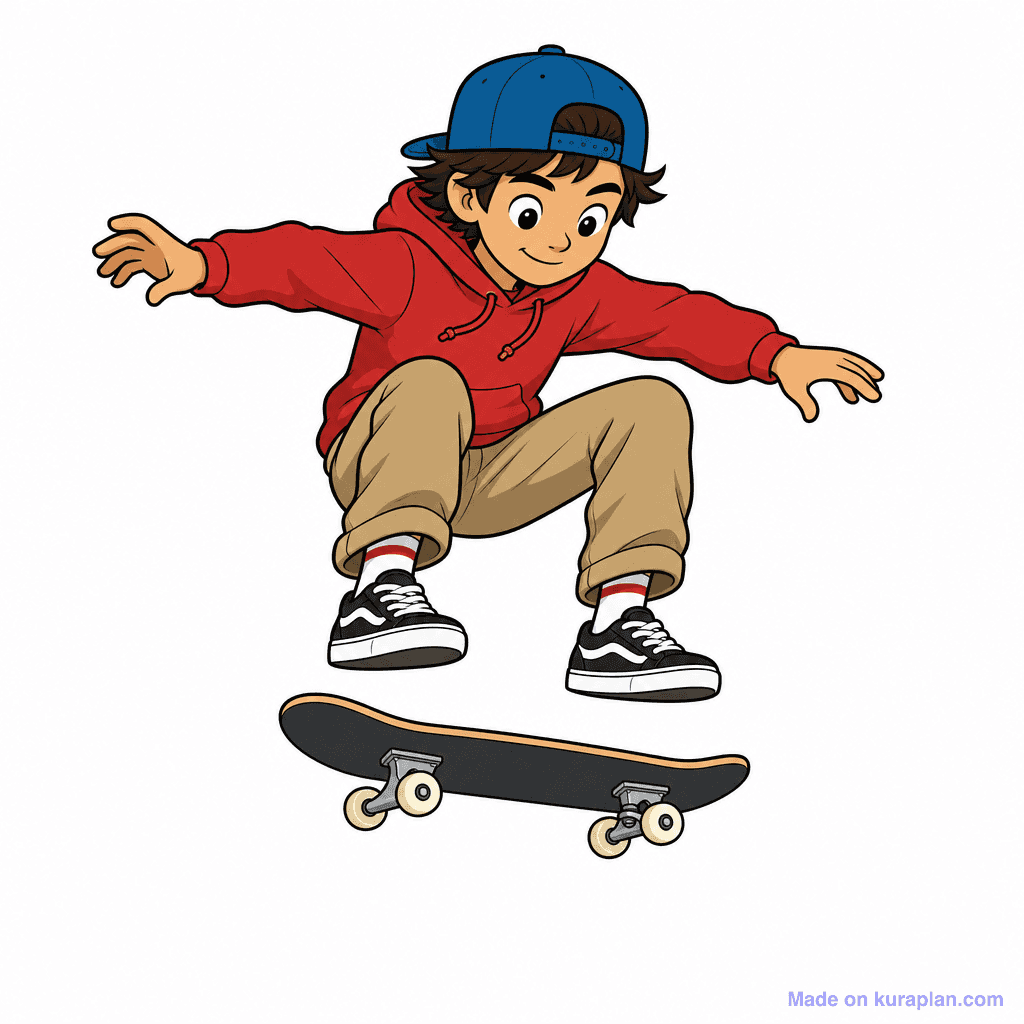Sport Skateboarder Ollie
