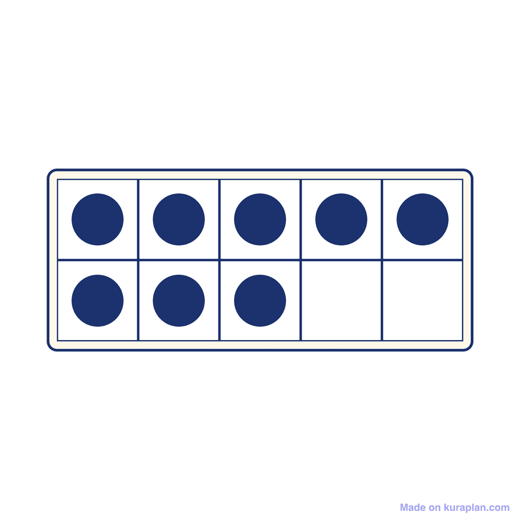 Ten Frame — 8 (Eight)
