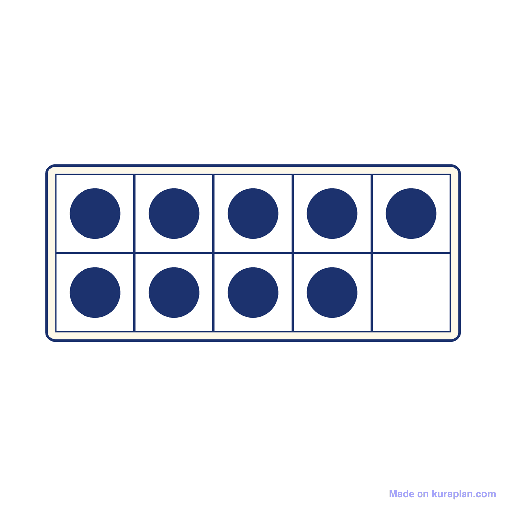 Ten Frame — 9 (Nine)