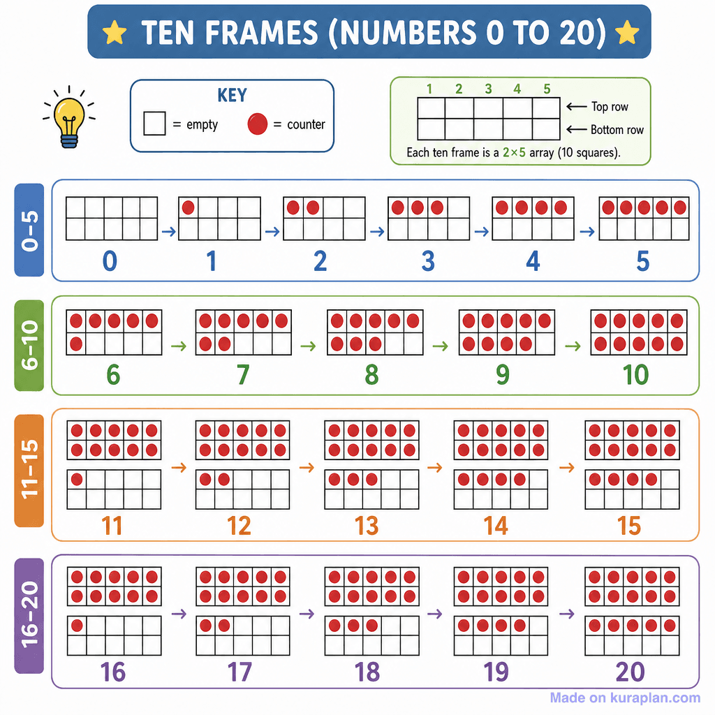 Ten Frames (Numbers 0 to 20) (detailed)