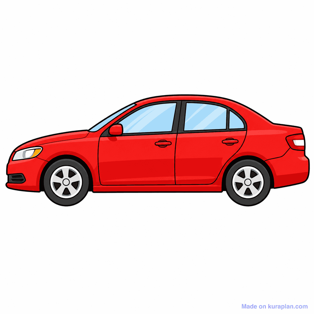 Transport Car Sedan Red