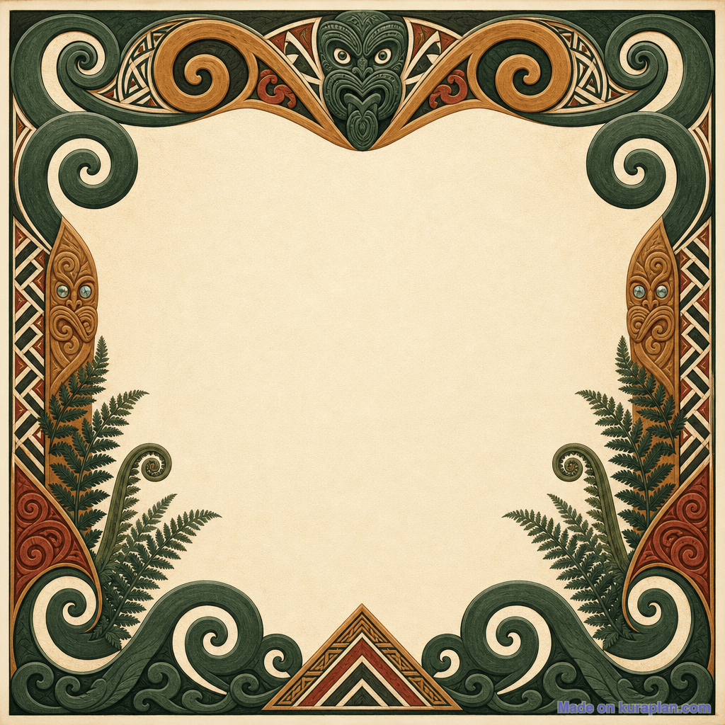 Whakataukī decorative card template
