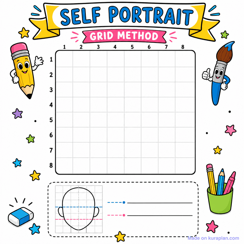 Self Portrait Grid Transfer