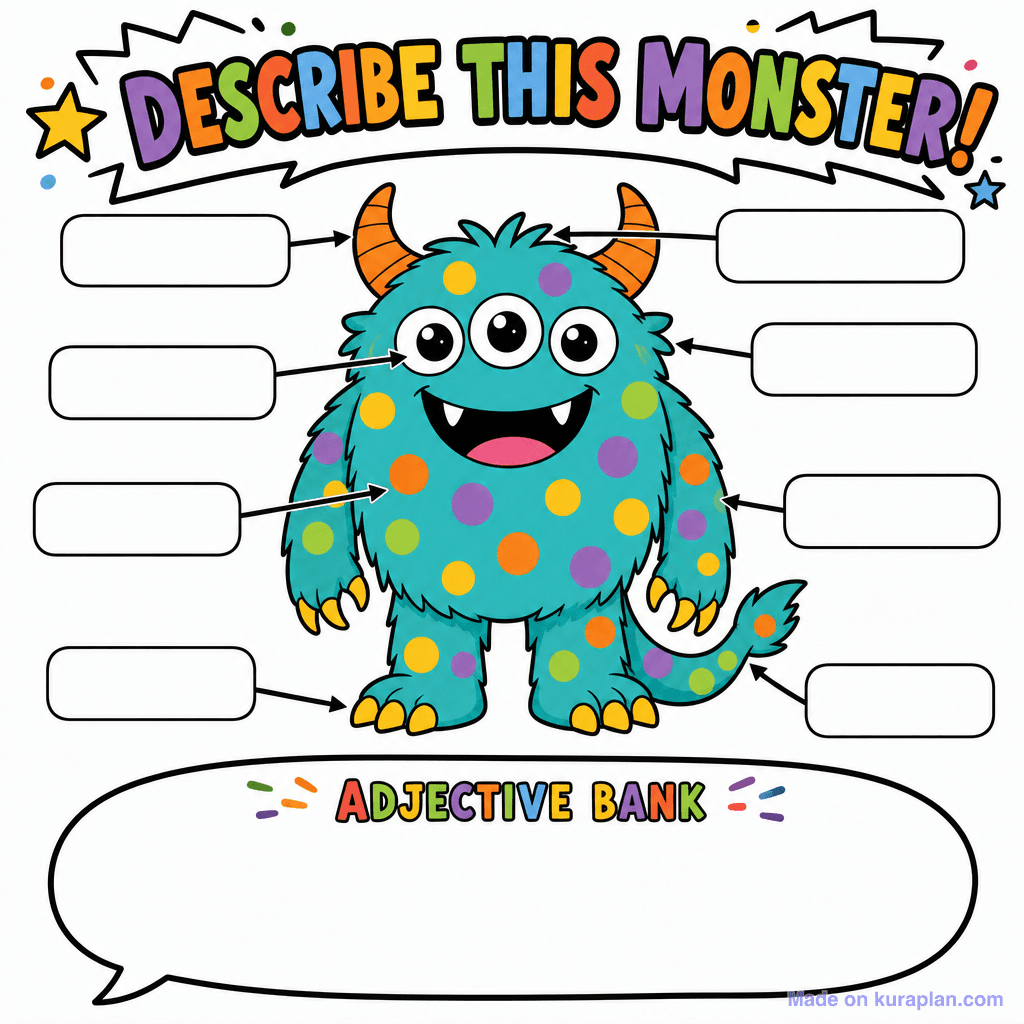 Describe-a-Monster (Adjective Practice)